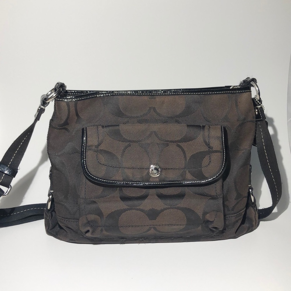 Black coach messenger bag